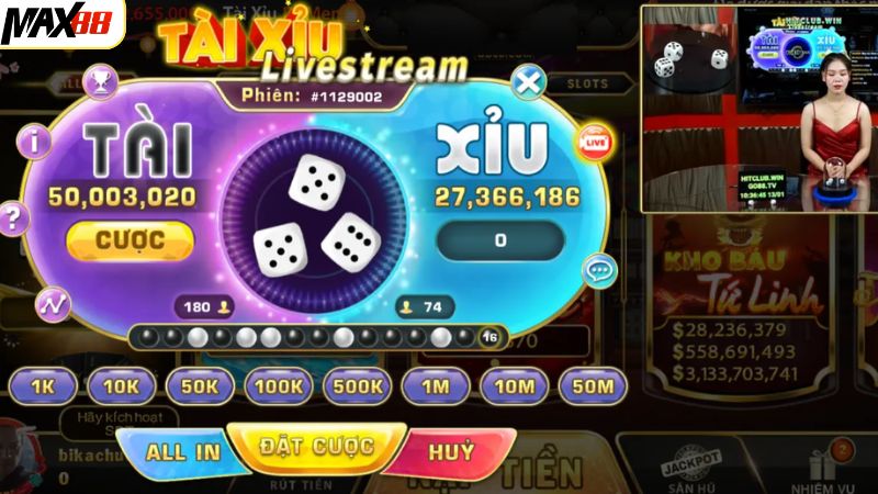 Tài Xỉu LiveStream Max88 - Khám Phá Tựa Game Hot Nhất 2025 2 Đôi nét về tựa game Tài xỉu livestream đình đám Max88